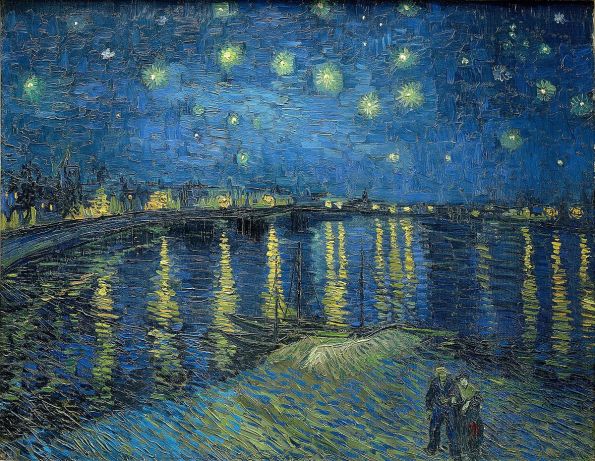 Noche estrellada sobre el Ródano por Vincent van Gogh